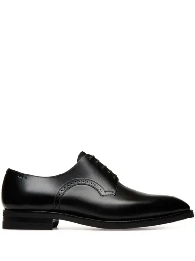 Bally Scribe Novo Derby Shoes In Calf Leather In Black