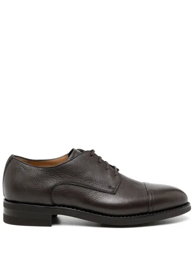 Bally Scrivas Derby Shoes In Brown