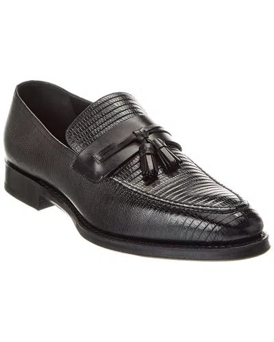 Bally Scuvier Embossed Leather Loafer In Black
