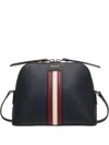 Bally Semele Leather Stripe-detail Shoulder Bag In Blue