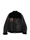 Bally Shearling Belt Jacket In Black