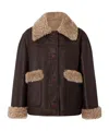 Bally Shearling Jacket In Brown