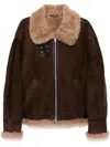 Bally Shearling-lined Jacket In Brown