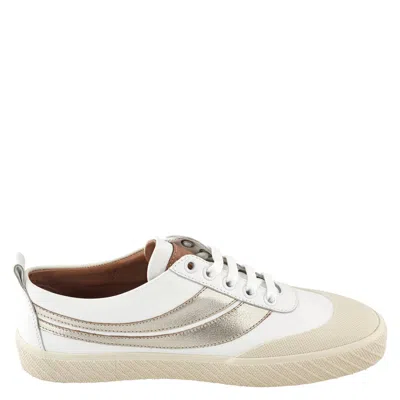 Bally Shennon White Leather Low-top Sneakers In Animal Print