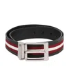 Bally Striped Leather Belt In Multi