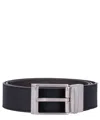 Bally Reversible And Adjustable Leather Belt In Black