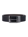 Bally Astory Reversible And Adjustable Leather Belt In Black