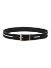 Bally Striped Logo Print Belt