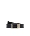 Bally Reversible Leather Belt Midnight In Black