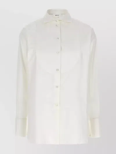 Bally Shirt Collar Long Sleeves In White