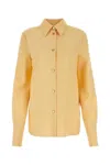 Bally Polyester Blend Shirt With Italian Collar And Angle Cuffs In Yellow