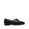 Bally Black Leather Moccasins With Lace-up Detailing And Debossed Logo In Black