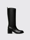 Bally Peggy Leather Knee-high Boots In Schwarz