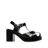 Bally Pasely Perforated Studded Leather Platform Sandals In Black