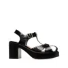 Bally Pasely Perforated Studded Leather Platform Sandals In Black