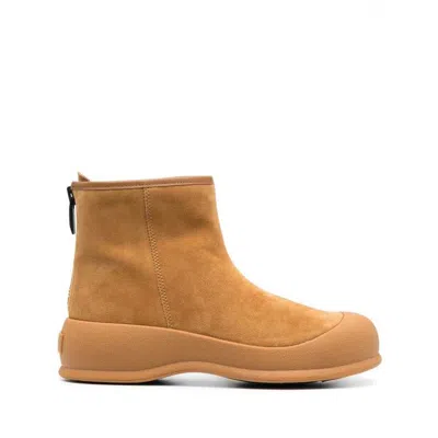 Bally 50mm Fur-lining Leather Boots In Brown