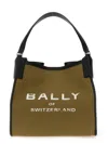 Bally Logo Printed Large Tote Bag In Green