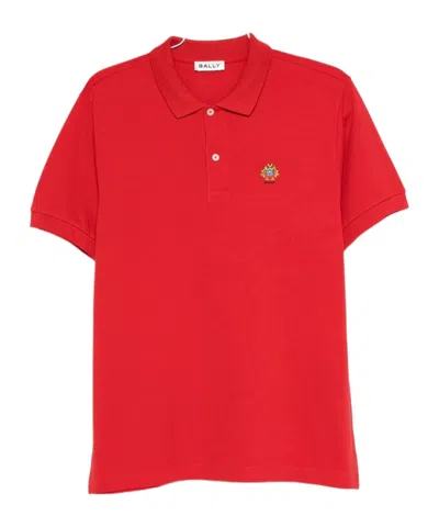 Bally Short-sleeved Polo Shirt In Red