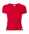 Bally Crew Neck Knitted Top In Red