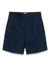 Bally Tailored Pleated Shorts Pockets In Blue