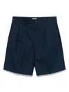 Bally Tailored Pleated Shorts Pockets In Blue