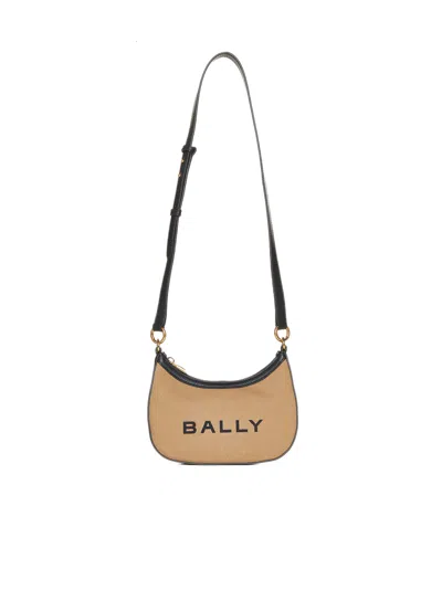 Bally Shoulder Bag In Sand/black+oro