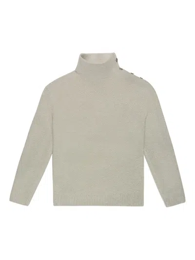 Bally Side-button Turtleneck Sweater In Neutral