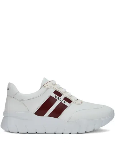 Bally Side-stripe Logo Sneakers In White
