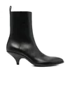 Bally 65mm Pointed-tip Leather Boots In Black