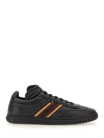 Bally Side-stripe Leather Low-top Sneakers In Purple