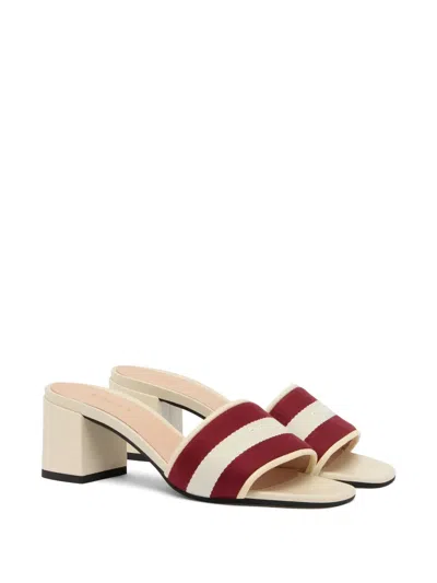Bally Signature-stripe Block-heel Sandals In Multi