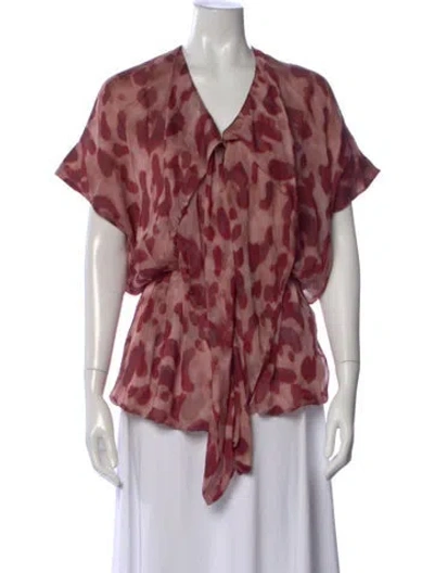 Pre-owned Bally Silk Animal Print Blouse In Multi