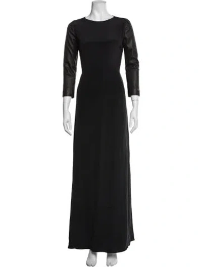 Pre-owned Bally Silk Long Dress In Black