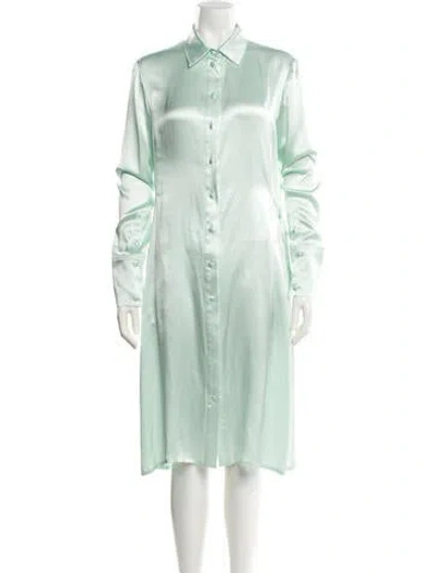 Pre-owned Bally Silk Midi Length Dress W/ Tags In Green