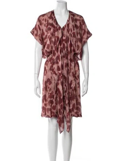 Pre-owned Bally Silk Mini Dress In Red