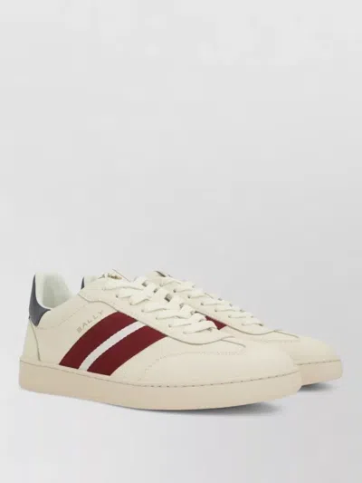 Bally Silk Nylon Sneakers Contrasting Heel Tab In Neutral