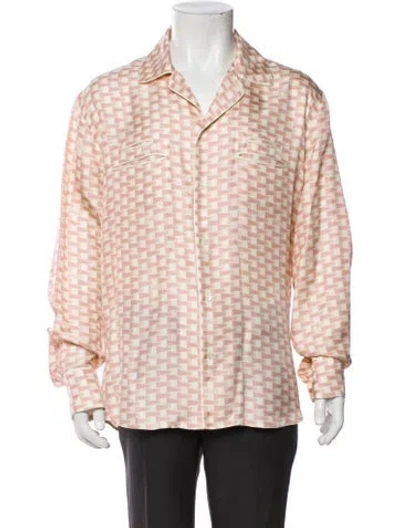 Pre-owned Bally Silk Printed Lounge Top In Neutral