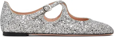 BALLY SILVER BELISKA BALLERINA FLATS