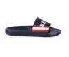 Bally Simon 6234035 Men's Ink Logo Rubber Sandals In Blue