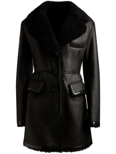 Bally Single-breasted Leather Jacket In Black