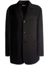 Bally Single-breasted Virgin-wool Jacket In Black
