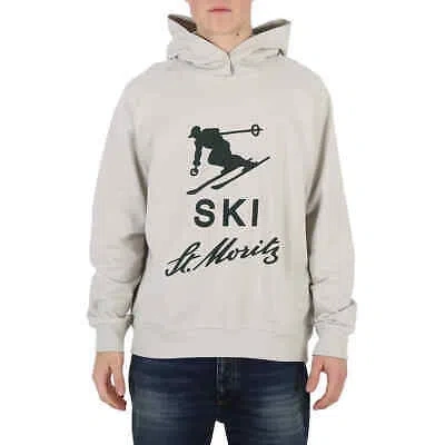 Pre-owned Bally Ski St. Moritz Diagonal Fleece Hoodie In Silver