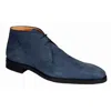 BALLY SKILIGNY 6237888 MEN'S MIDNIGHT BLUE GRAINED CALF LEATHER DESERT BOOTS