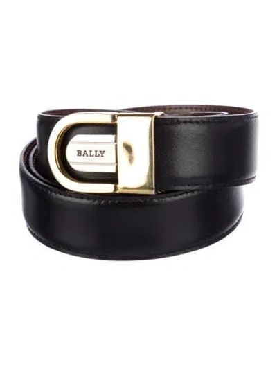 Pre-owned Bally Skinny Leather Belt Kit In Black
