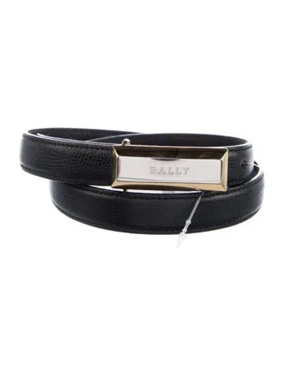 Pre-owned Bally Skinny Leather Belt Kit In Black