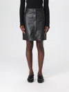 Bally Leather Mini Skirt In Black