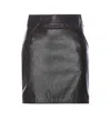 Bally High Waist Leather Finish Mini Skirt With Side Pockets In Black