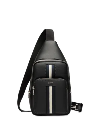 Bally Sling Leather Backpack In Black