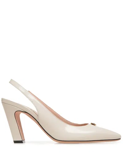 Bally Slingback Leather Pumps In Neutrals