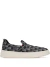 Bally Slip-on Patterned Trainers In Blue